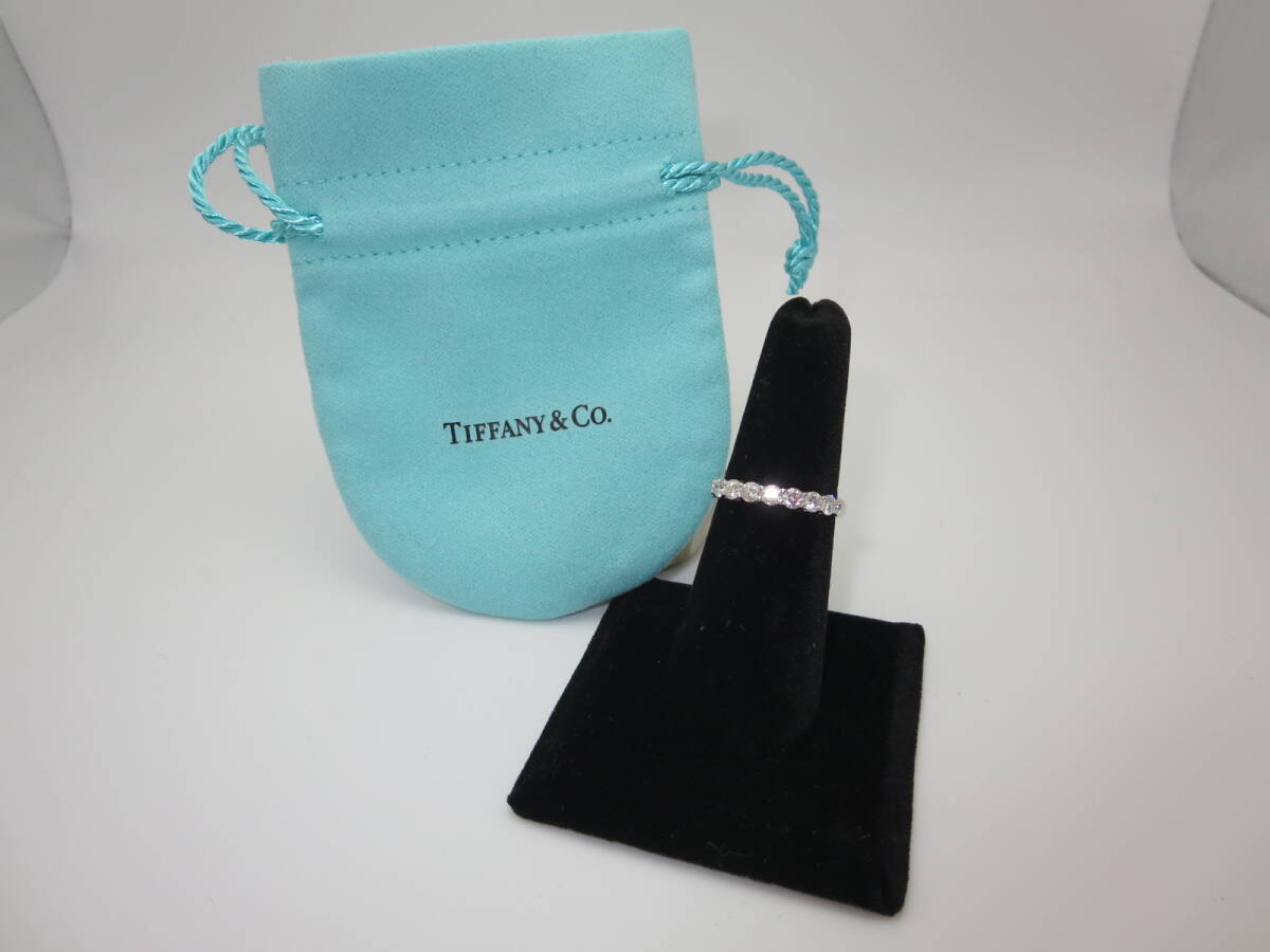 ☆ ティファニー フォーエバーバンド ダイヤ(＊7P) 約11.5～11.7号位 約4.1g位 仕上済 中古 リング ☆②T