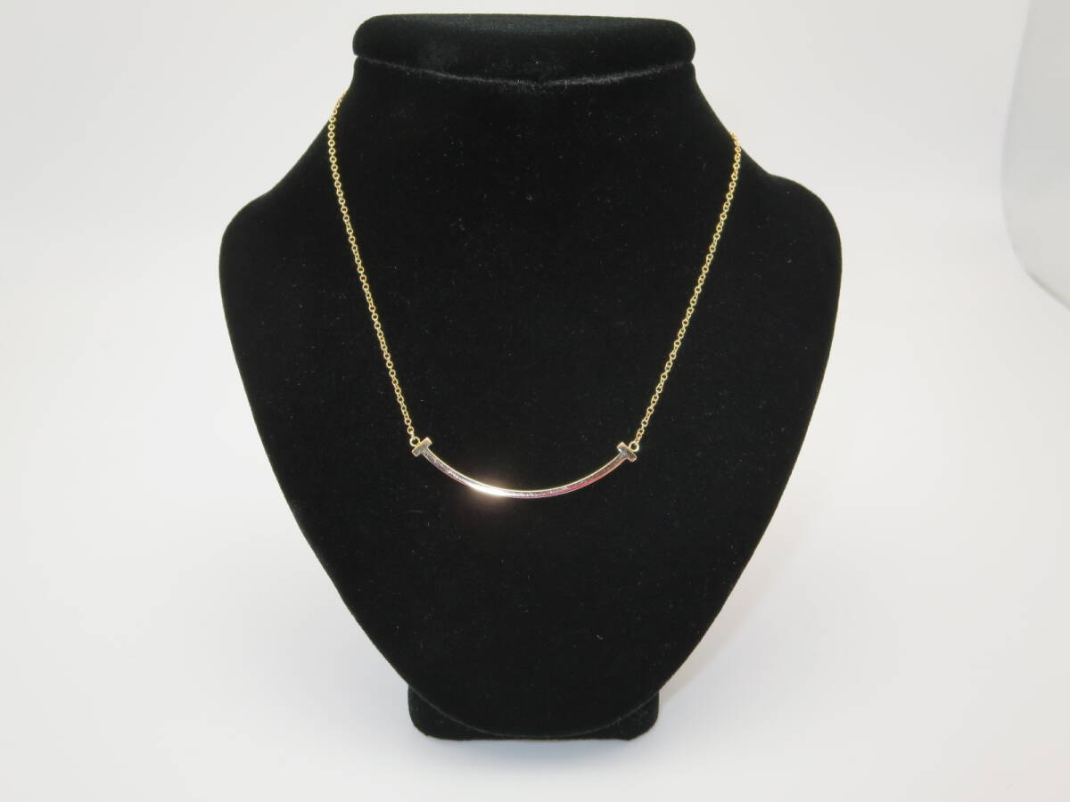 ☆ ティファニー Tワイヤー Au750 約40.5/46.0㎝位 約2.8g位 中古A～AB ネックレス ☆②T