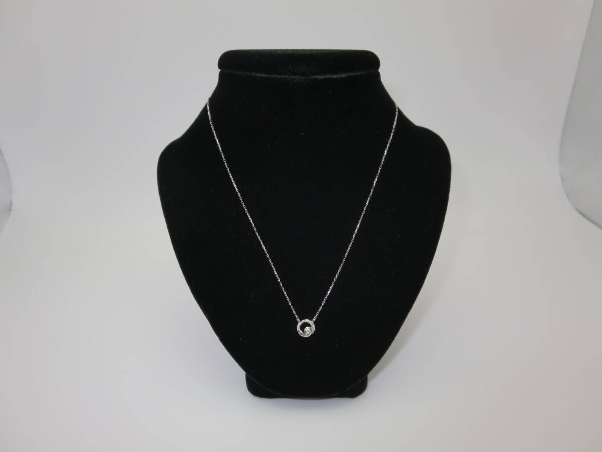 ☆ VA K10 ダイヤ 約37/40cm位 約0.7g位 中古A ネックレス ☆②S