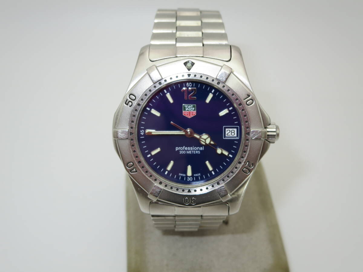 ☆ タグホイヤー WK1113 2000 シリーズ メンズ SS QZ 青文字盤 中古AB～B 腕周～約16.0㎝位 ☆