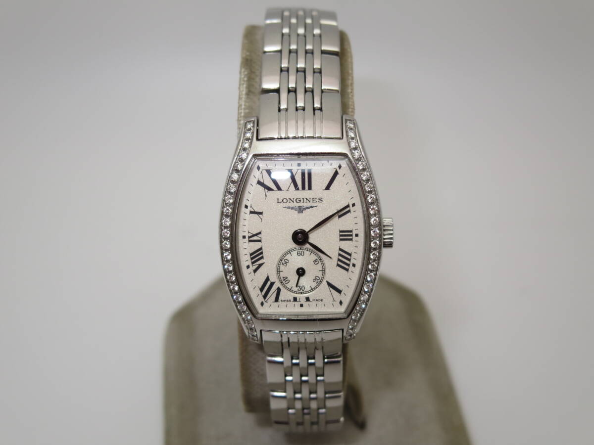 ☆ ロンジン エヴィデンツァ L2.175.0 ダイヤベゼル レディース SS QZ 白文字盤 中古AB 腕周～約16.0㎝位 ☆