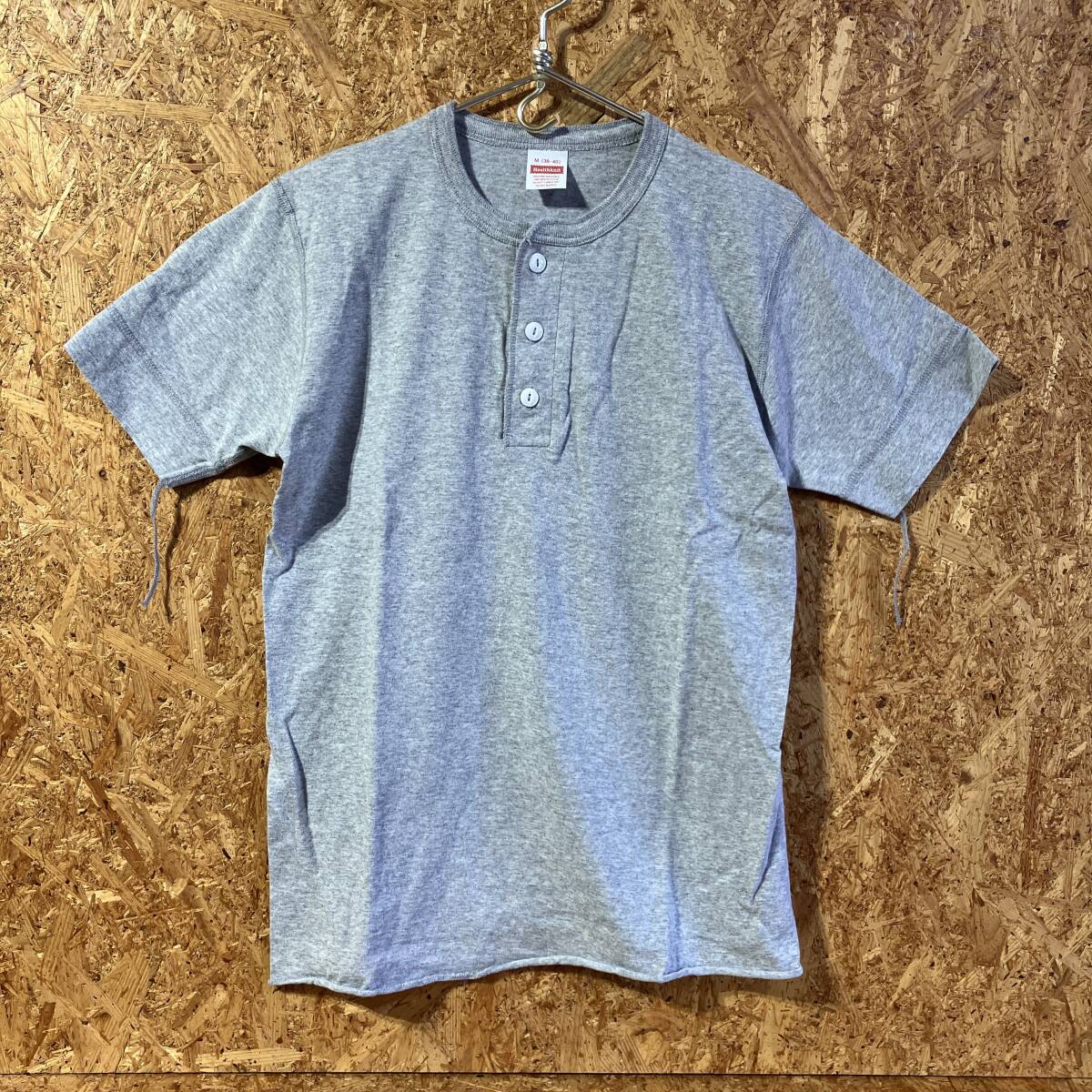 Healthknit ヘンリーネック 半袖 Tシャツ M ヘルスニット .