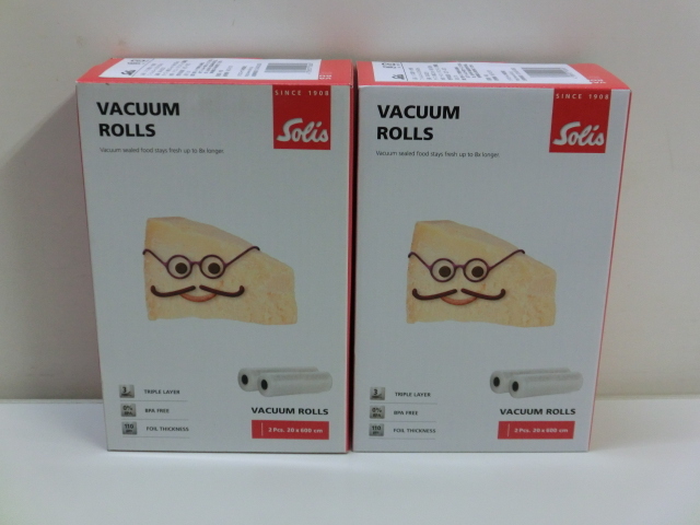 新品■2箱セット■SOLIS VACUUM ROLLS ソリス フィルムロール　20×600㎝ ソリス 真空パック器用
