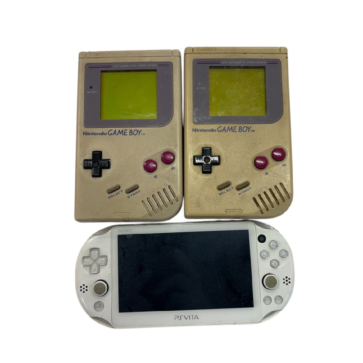 1円スタート ゲーム まとめ3点セット Nintendo 任天堂 SONY ソニー GAMEBOY ゲームボーイ PSVITA 携帯機 レトロ ホワイト 動作未確認