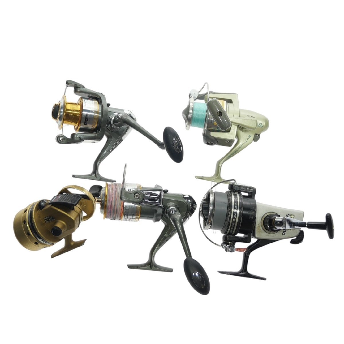 1円スタート リール 5点セット SHIMANO シマノ DAIWA ダイワ 等 スピニングリール 釣り具 釣り用品 フィッシング レジャー 動作未確認