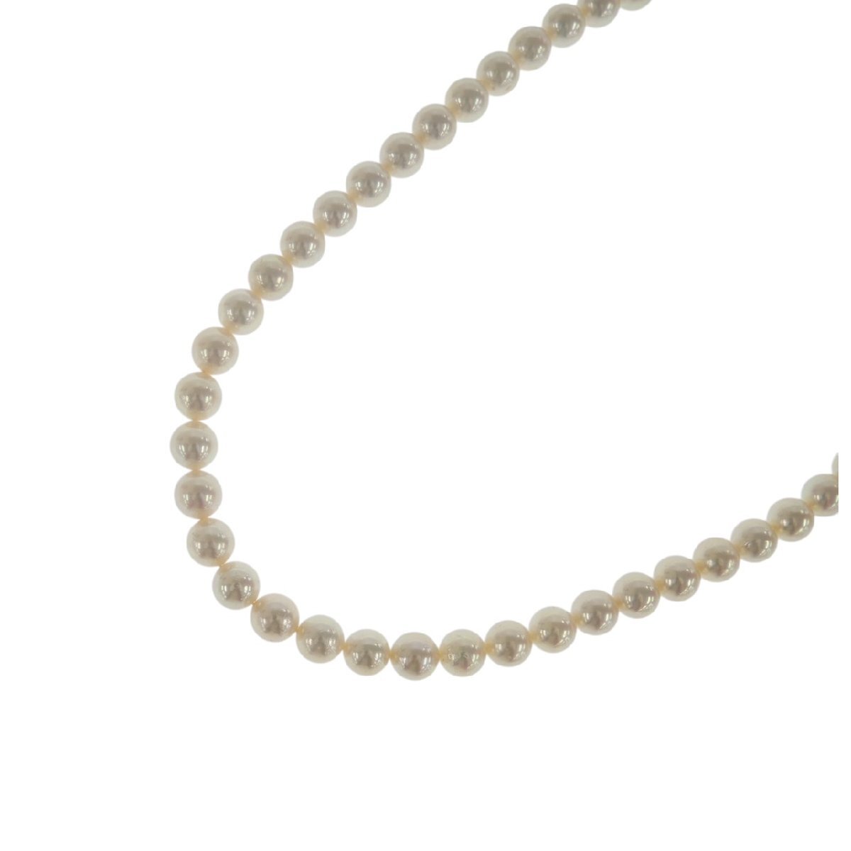 1円スタート 美品 アコヤ真珠 ネックレス 53粒 53P 7.50-8.00mm pearl 金具 SILVER シルバー アクセサリー レディース NGLソーティング