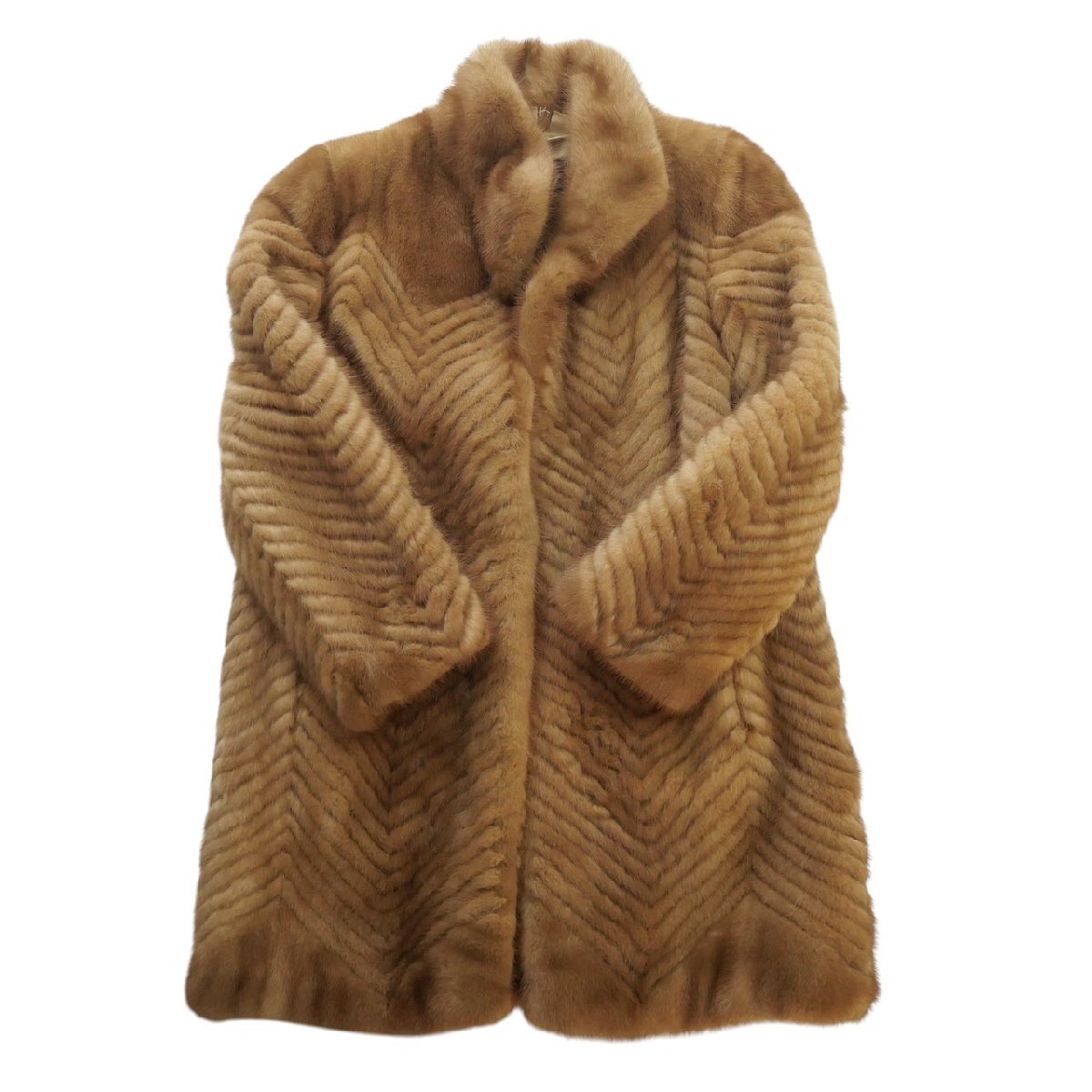 1円スタート palody パロディ 毛皮コート ハーフコート アウター 防寒着 MINK ミンク リアルファー ブラウン ファッション レディース