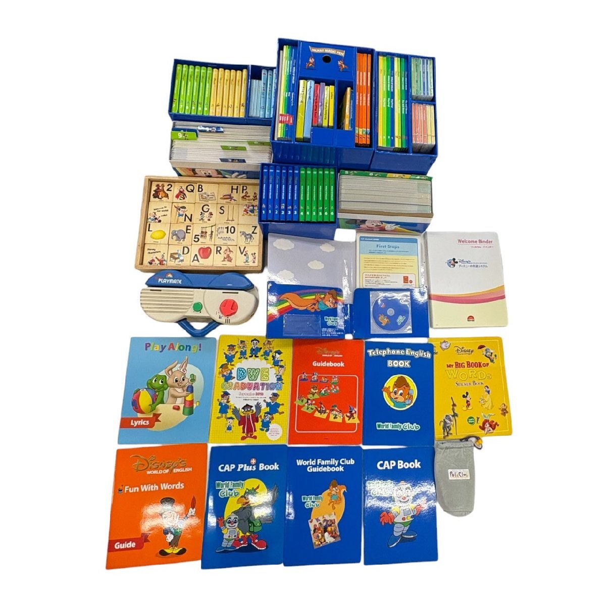 1円スタート 教材 大量まとめ World Family English ワールド ファミリー イングリッシュ ディズニー 英語 DVD 教育 知育玩具 動作未確認