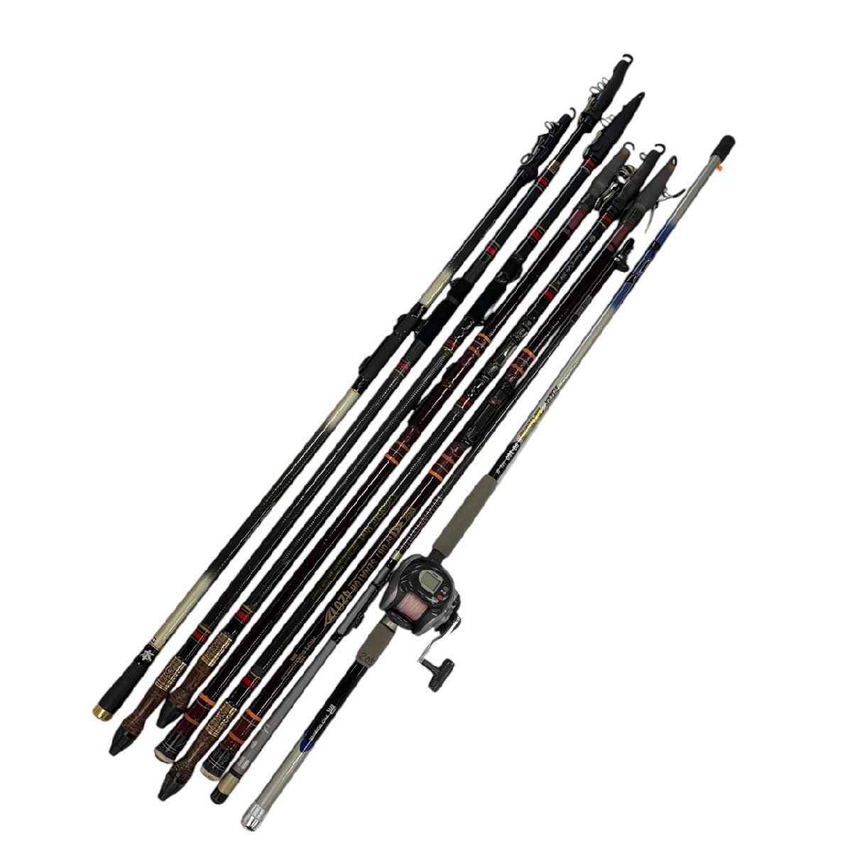 1円スタート 釣り竿 まとめ8点セット KAMOGAWA 鴨川 RYOBI リョービ 等 リール 釣り用品 フィッシング レジャー アウトドア 動作未確認