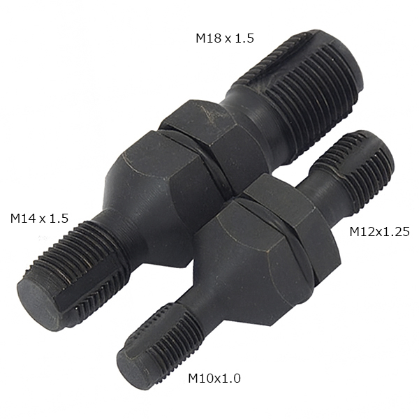 2pcスパークプラグネジ山修正ツール 10mm 12mm 14mm 18mm A065