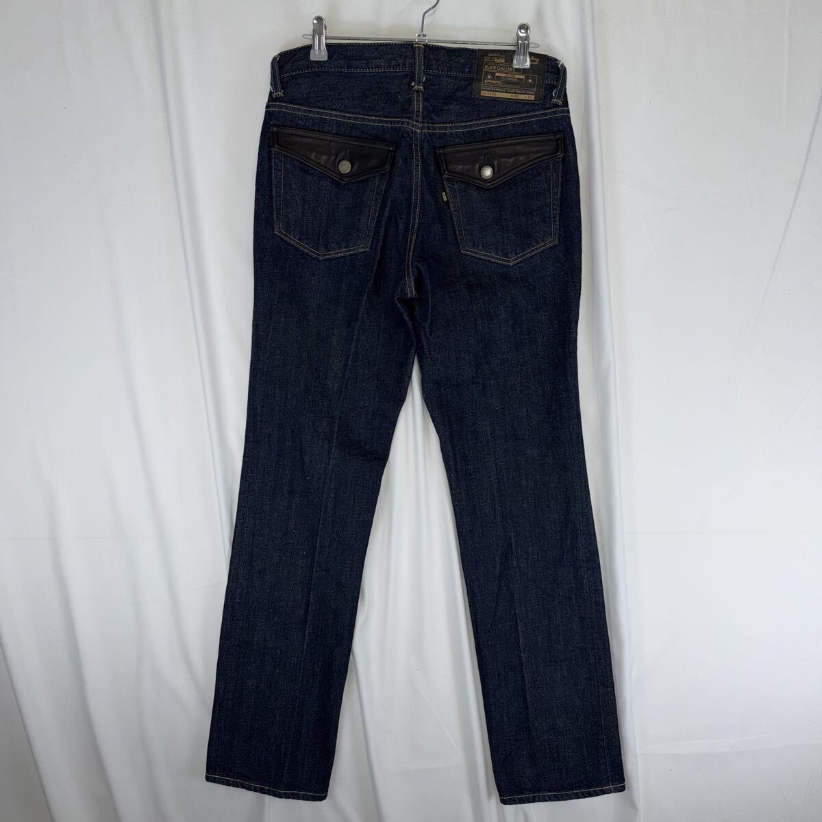 美品 RUDE GALLERY lot5002 HORSE HIDE DENIM ルードギャラリー ホースハイド 馬革 インディゴ デニムパンツ ジーンズ 濃紺 4 W32 L32 チバ