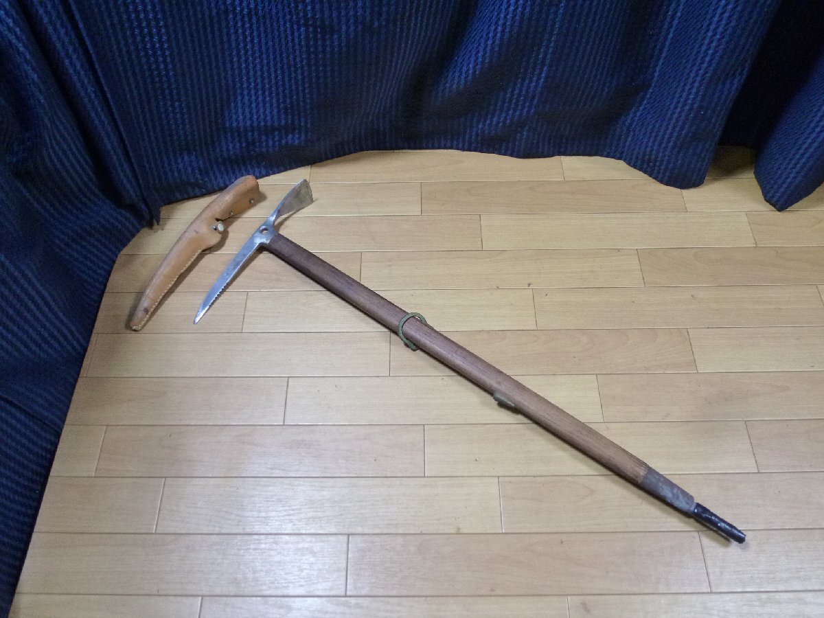 ▲ TOKYO TOP 東京トップ GIDE SABOIA ZATEL HAND MADE OE Ni.Cr.STEEL ピッケル 登山 木柄 ▲