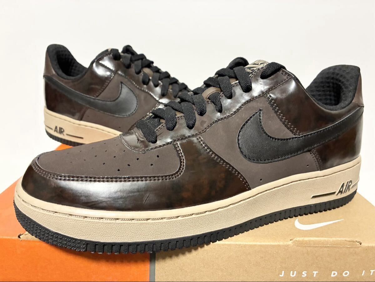 2006 新品箱付 NIKE AIR FORCE 1 PREMIUM BAROQUE BROWN BLACK ナイキ エア フォース プレミアム バロック ブラウン 29cm US11 313641-201
