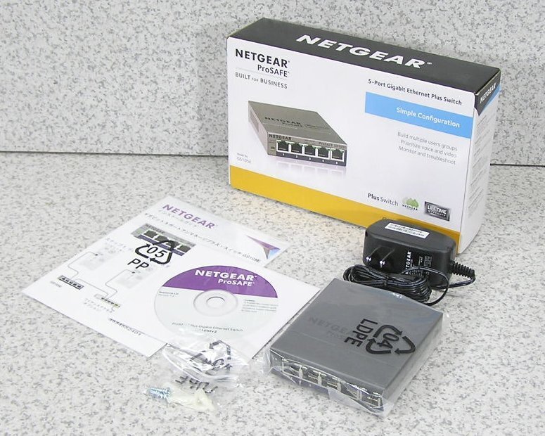 ■2台在庫有り NETGEAR/ネットギア GS105E-200JPS ギガビット5ポート アンマネージプラススイッチ 【新品未使用品】
