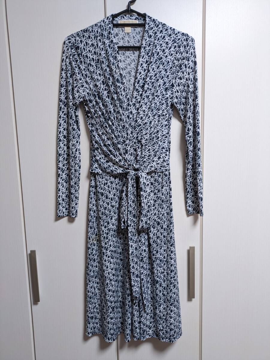 マイケルコース MICHAEL KORS ワンピース ドレス 柄 紺白 S RN111815 YKSIZZA