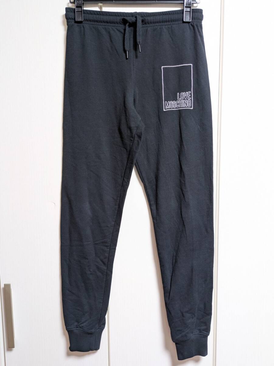 ラブ・モスキーノ LOVE MOSCHINO パンツ ボトムス スウェットパンツ ボックスロゴ 黒 34 C21280994 MMGOIEO