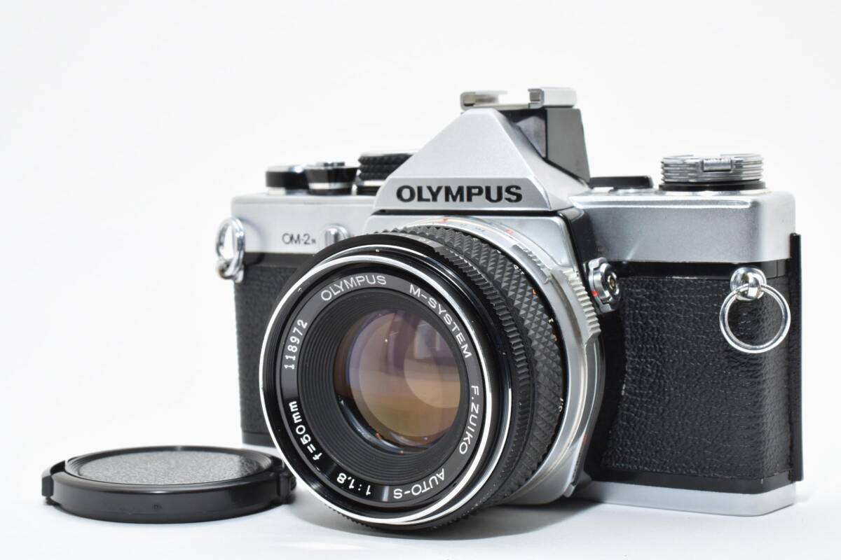 6228 【良品】 Olympus Om-2N Slr Film Camera Auto-S F.Zuiko 50mm F1.8 Prime Lens モルト交換済 オリンパス Mfフィルムカメラ