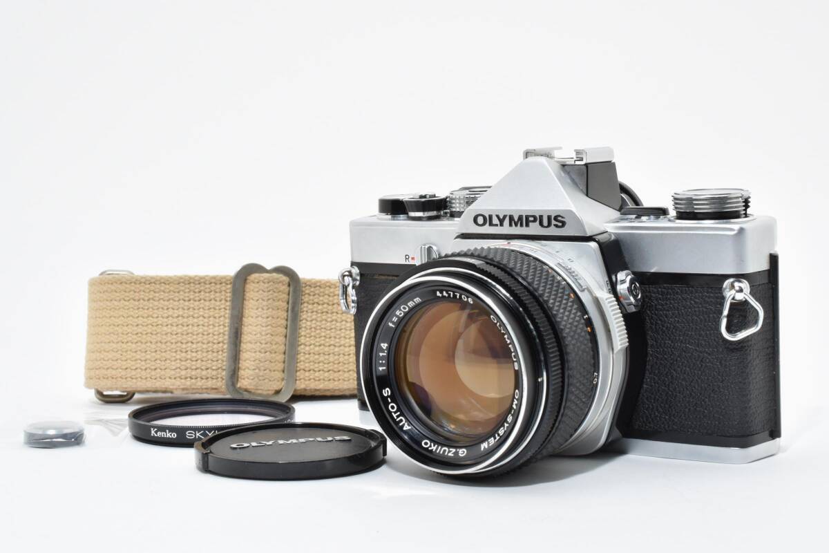 6902 【良品】 Olympus M-1 Slr Film Camera G.Zuiko Auto-S 50mm F1.4 Prime Lens モルト交換済 オリンパス Mfフィルムカメラ