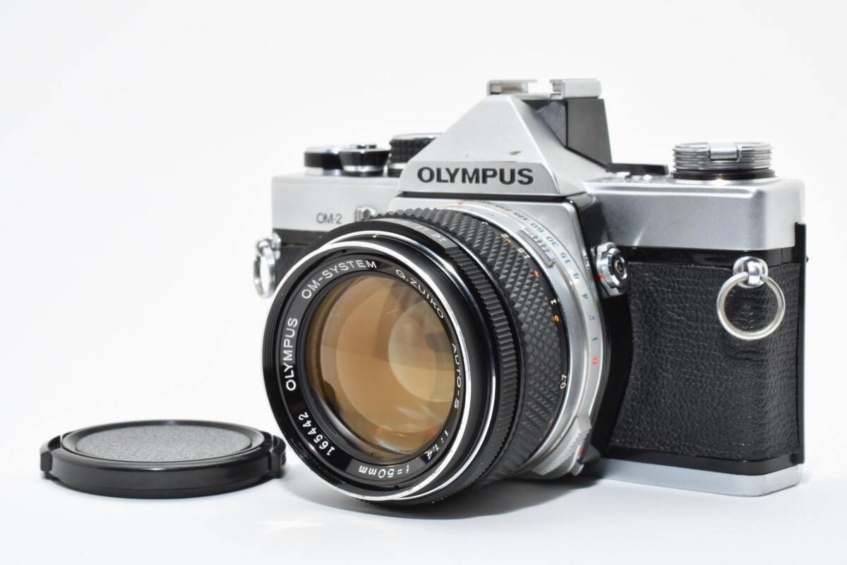 6909 【良品】 Olympus Om-2 Slr Film Camera G.Zuiko Auto-S 50mm F1.4 Prime Lens モルト交換済 オリンパス Mfフィルムカメラ
