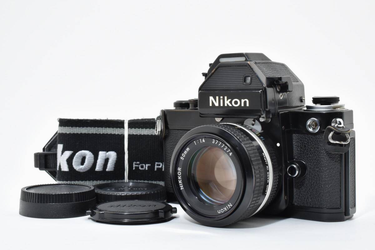 6595 【良品】 Nikon F2 Photomic S Black Slr Film Camera Non Ai Nikkor 50mm F1.4 Prime Lens ニコン Mfフィルムカメラ