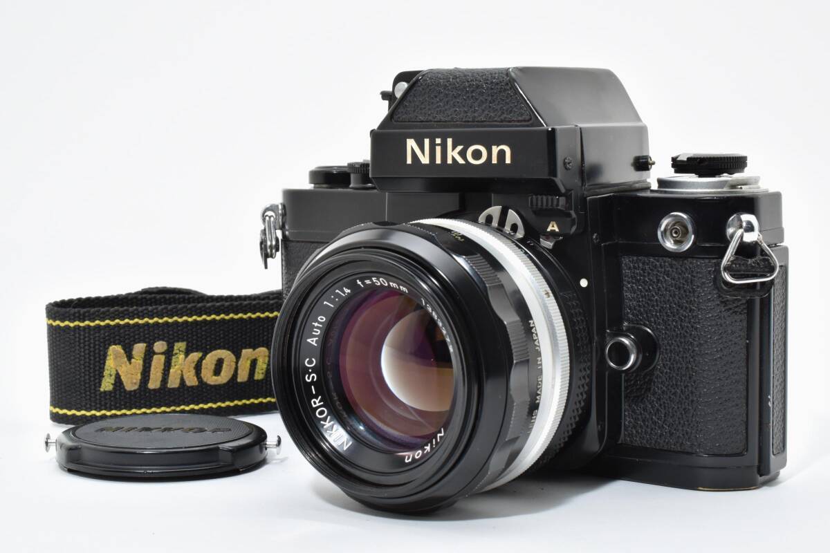 6938 【良品】 Nikon F2 Photomic A Black Slr Film Camera Ai-Converted Nikkor-S・C Auto 50mm F1.4 Prime ニコン