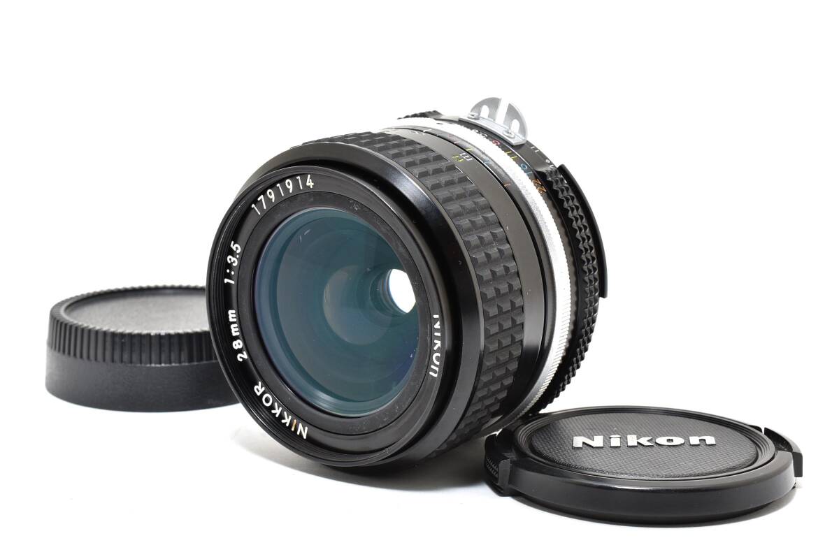 6942 【良品】 Nikon Ai Nikkor 28mm F3.5 Prime Lens 動作確認済 ニコン Mf単焦点レンズ