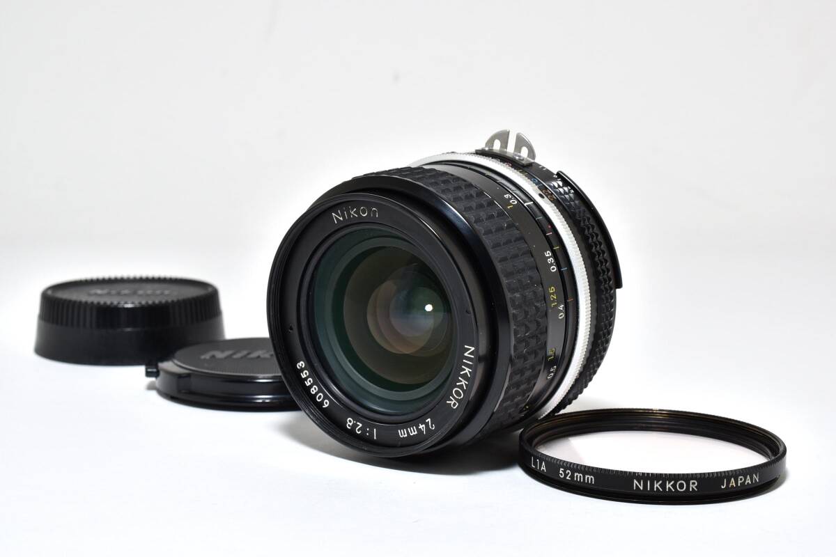 6944 【良品】 Nikon Ai Nikkor 24mm F2.8 Prime Lens 動作確認済 ニコン Mf単焦点レンズ