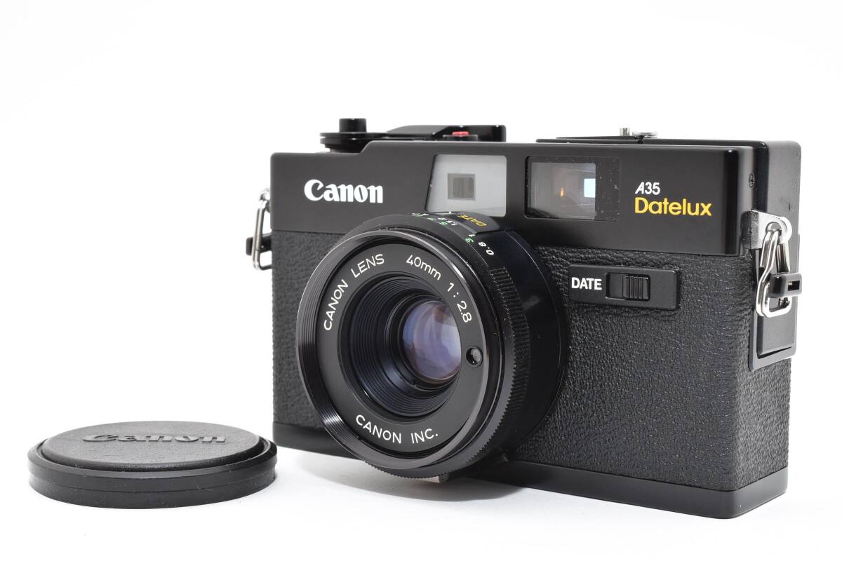 6666 【並品】 Canon A35 Datelux 35mm Compact Film Camera 動作確認済 キャノン コンパクトフィルムカメラ