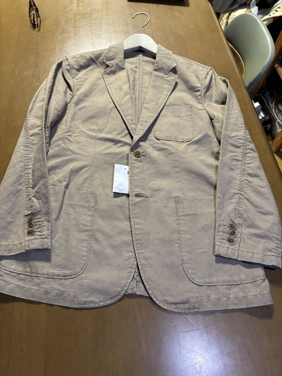 LANDS'END　日本ランズエンド㈱　リネン綿混紡　サイズAB4　ベージュ/アンコンジャケット