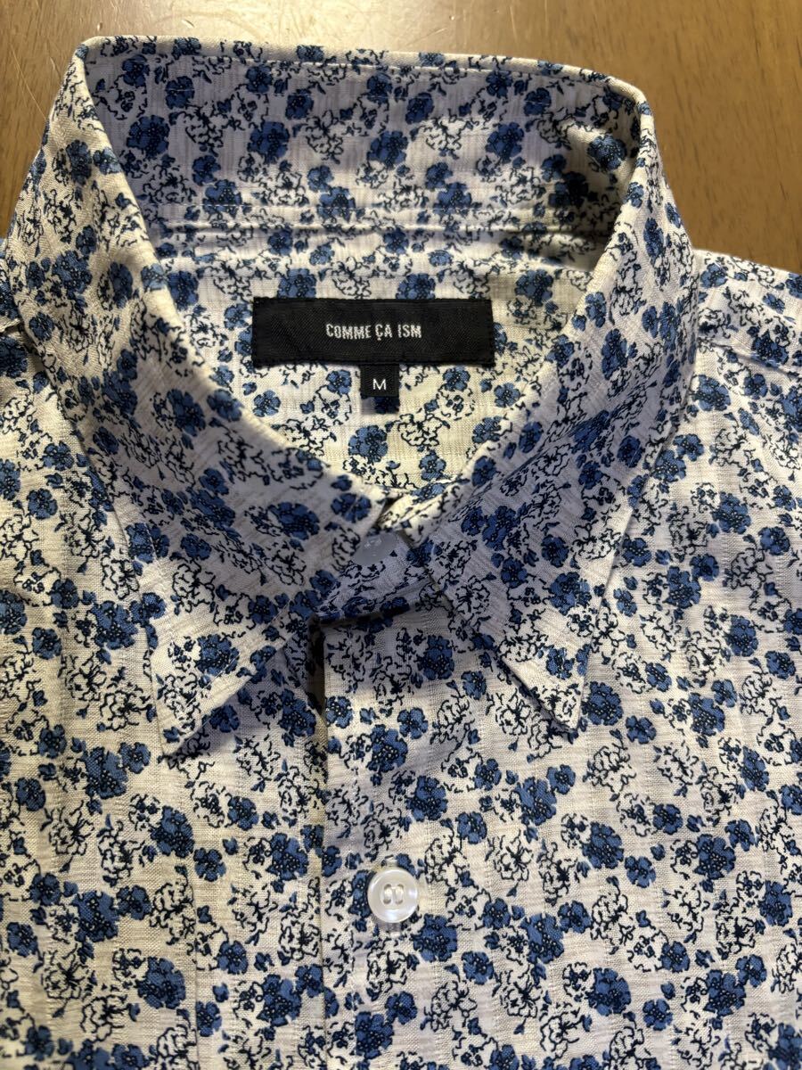 COMME CA ISM　㈱ファイブフォックス　綿100％　オフ白/紺浅葱色小花柄/レギュラー