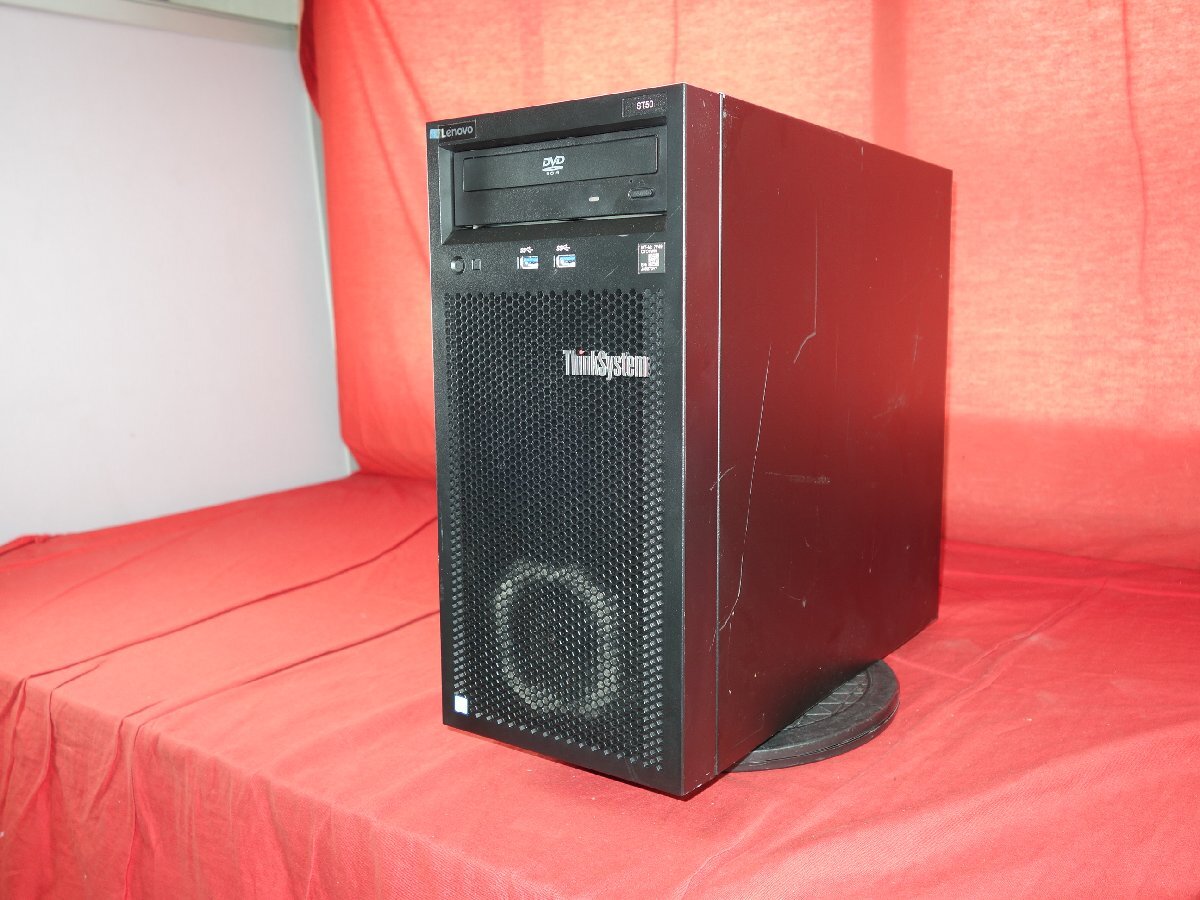 lenovo　ThinkSystem ST50 【Xeon E-2224G】 【BIOS確認OK】 メモリ8GB/HDDなし/OSなし　 中古 タワーサーバ 【10日間保証】 PH260430-06