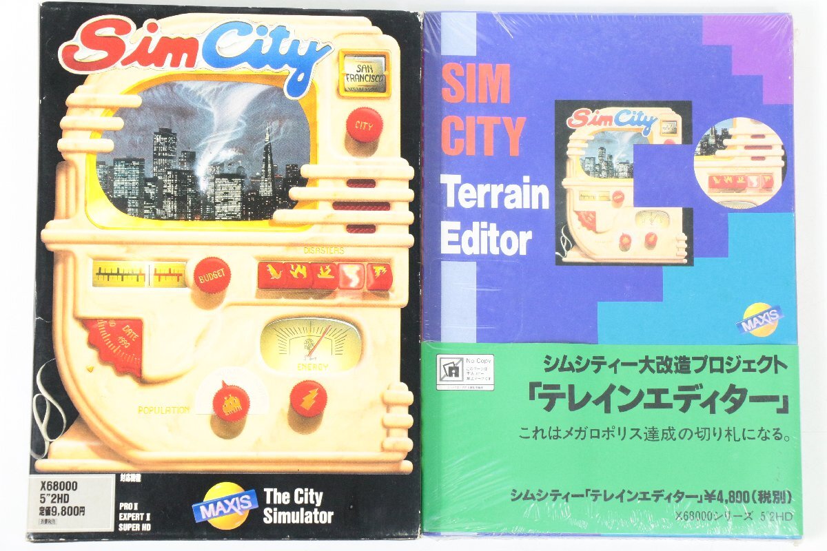 【外箱付き】 シムシティ/テレインエディター ◎ X68000 ソフト ◎ #7815