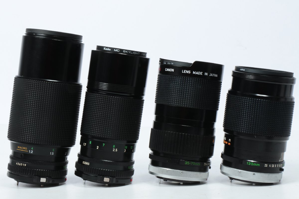 Canon/キャノン 〇 FD [70-210mm F4] [70-150mm F4.5] [35-70mm F2.8-3.5][135mm F2.5] 4本セット 一眼カメラ 交換用レンズ 〇 #7896