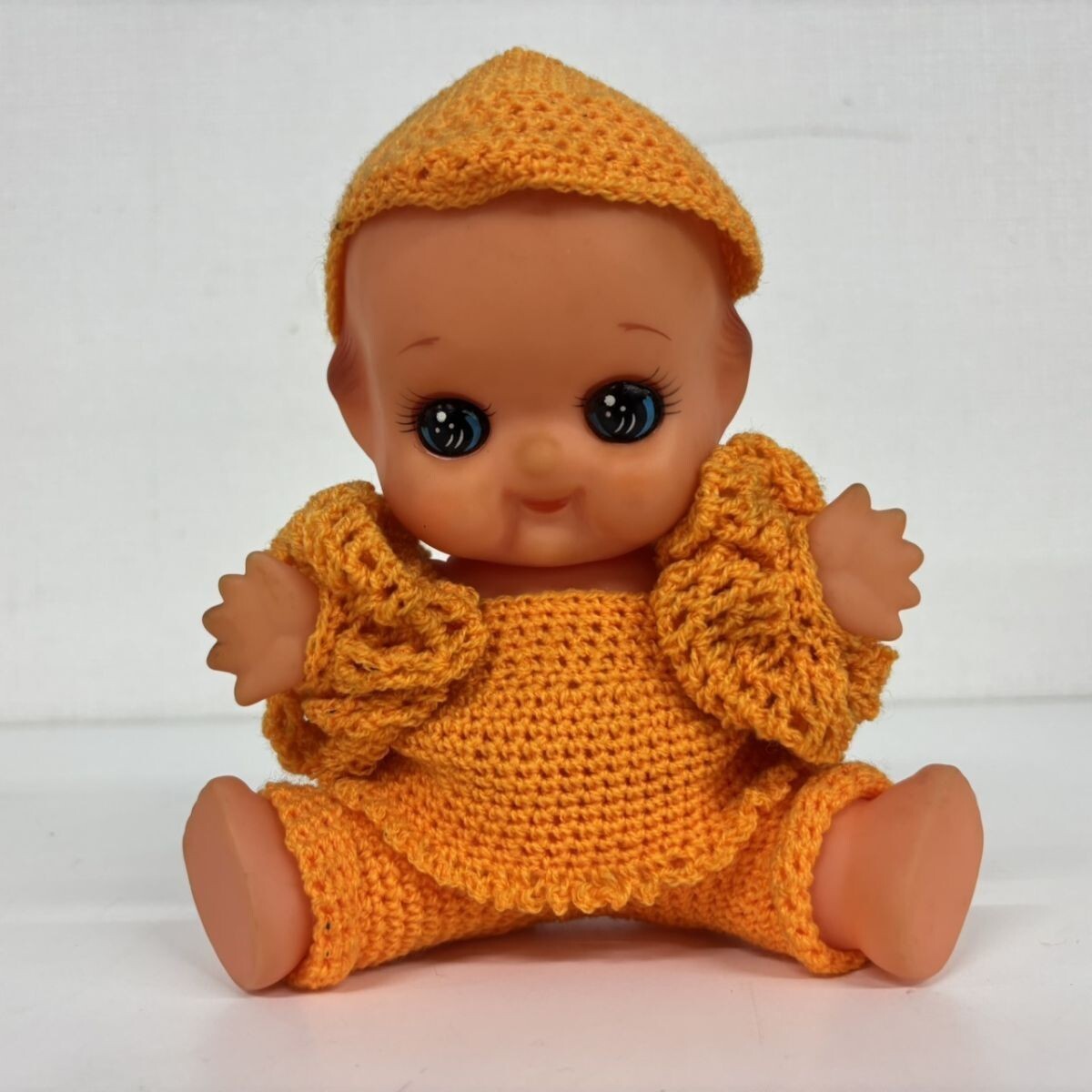 P317-SG8-1761 ROYAL ローヤル キューピー人形 ベビー人形 ポーズ人形 レトロ 昭和レトロ ソフビ フィギュア 全長約20㎝ NB