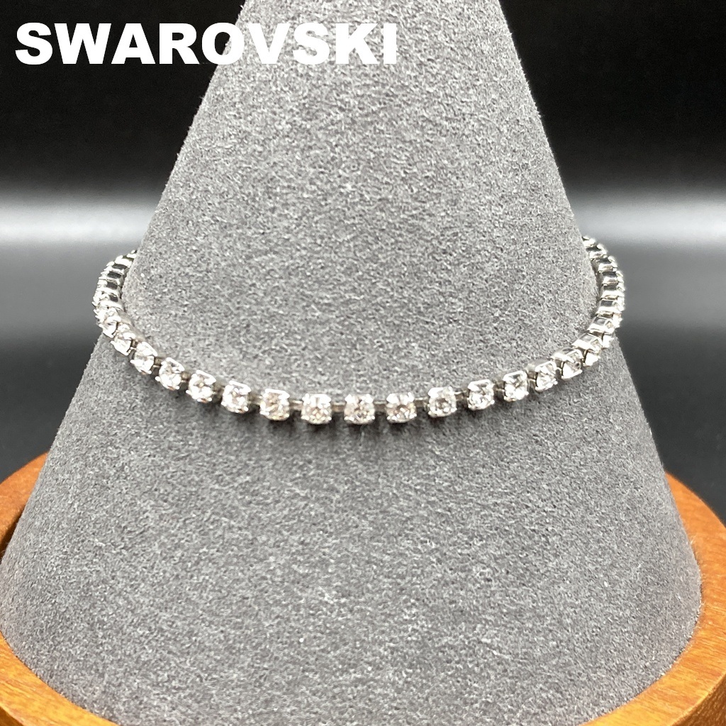 【人気】SWAROVSKI / スワロフスキー ブレスレット シルバー ラインストーン クリスタル エレガンス レディース アクセサリー/COB3-37