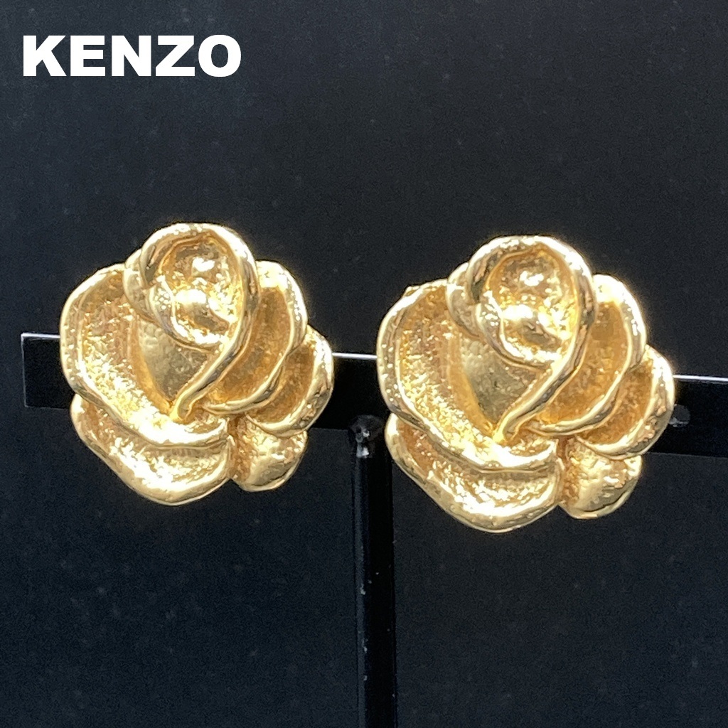 【人気】KENZO / ケンゾー イヤリング ゴールド バラ ヴィンテージ レディース アクセサリー/CYB167-20