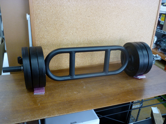 LEADING EDGE トライセプスバー 5Kgプレート×6枚 30Kg 筋トレ ウェイトトレーニング バーベル 札幌市内・近郊限定 自社配送