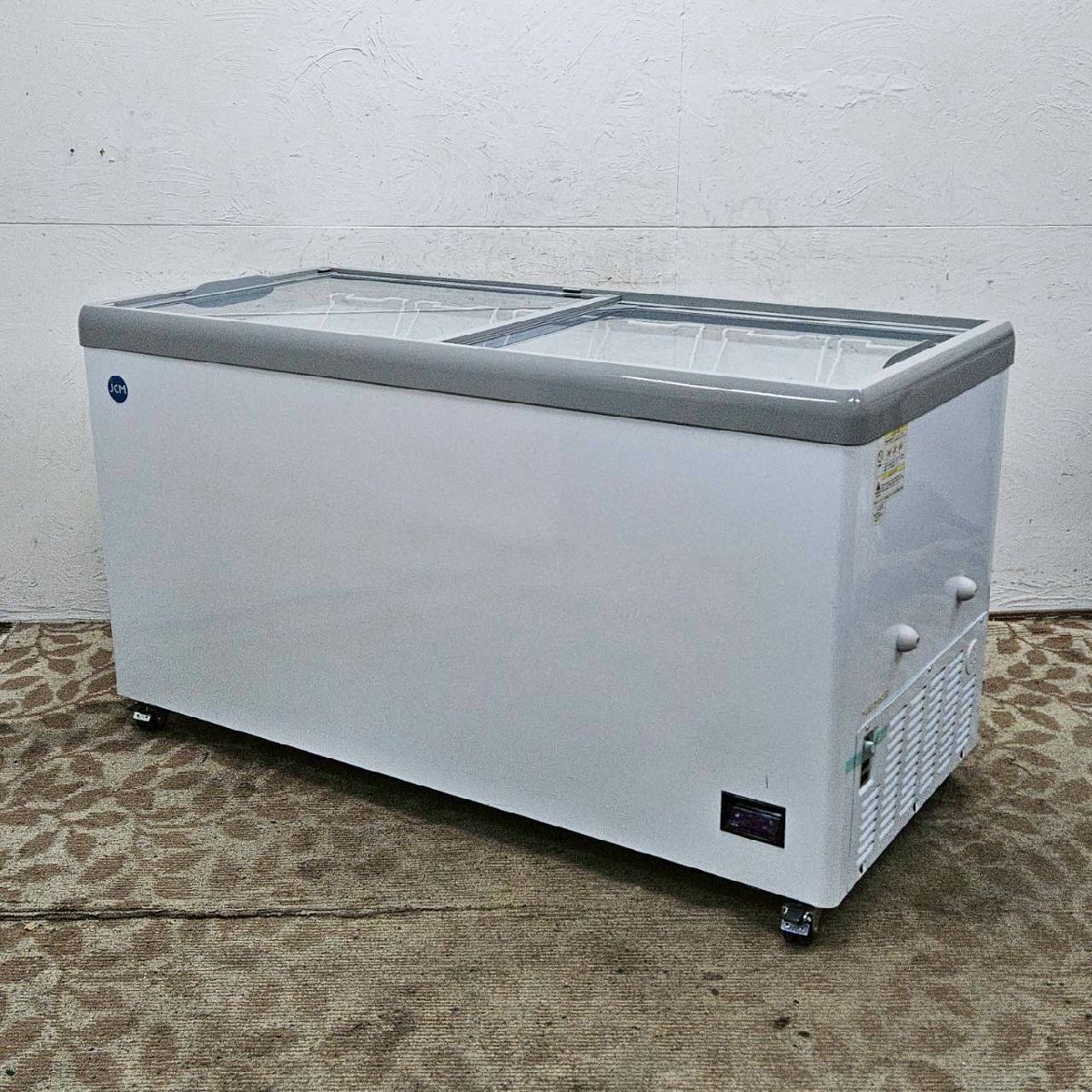 JCM 冷凍ショーケース JCMCS-373FL W1510 100V 373L フラット扉 内カゴ 業務用 冷凍/D5051
