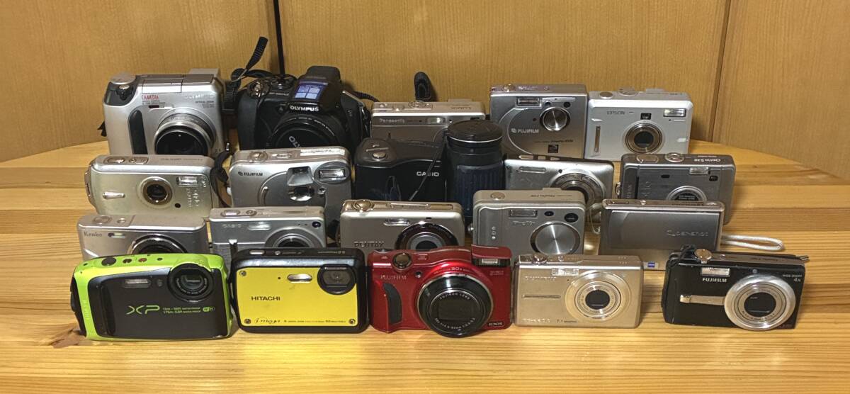 ■1円スタート デジカメまとめ 現状品 ジャンク品 20台セット ② OLYMPUS FUJIFILM PENTAX