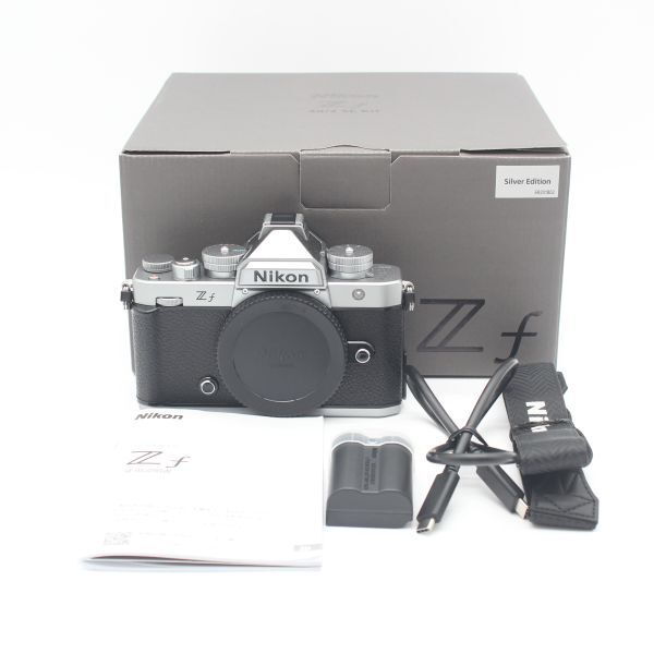 【ほぼ新品】ショット数56 Nikon ニコン ミラーレス一眼 Zf シルバー ボディ JS129-02009