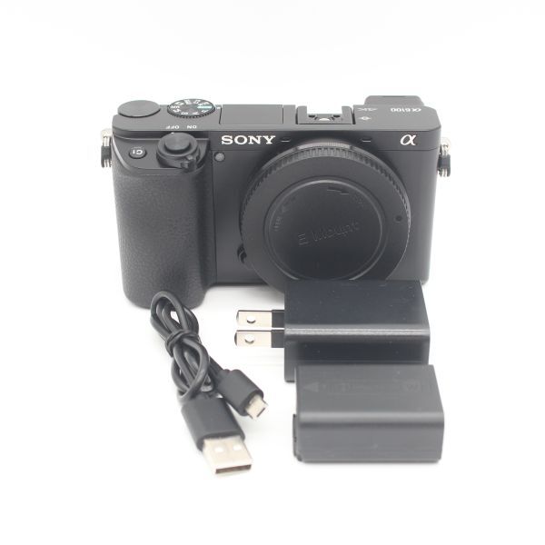 【ほぼ新品】ショット数1094 SONY ソニー α6100 ボディ ブラック ILCE-6100 B JS129-02002