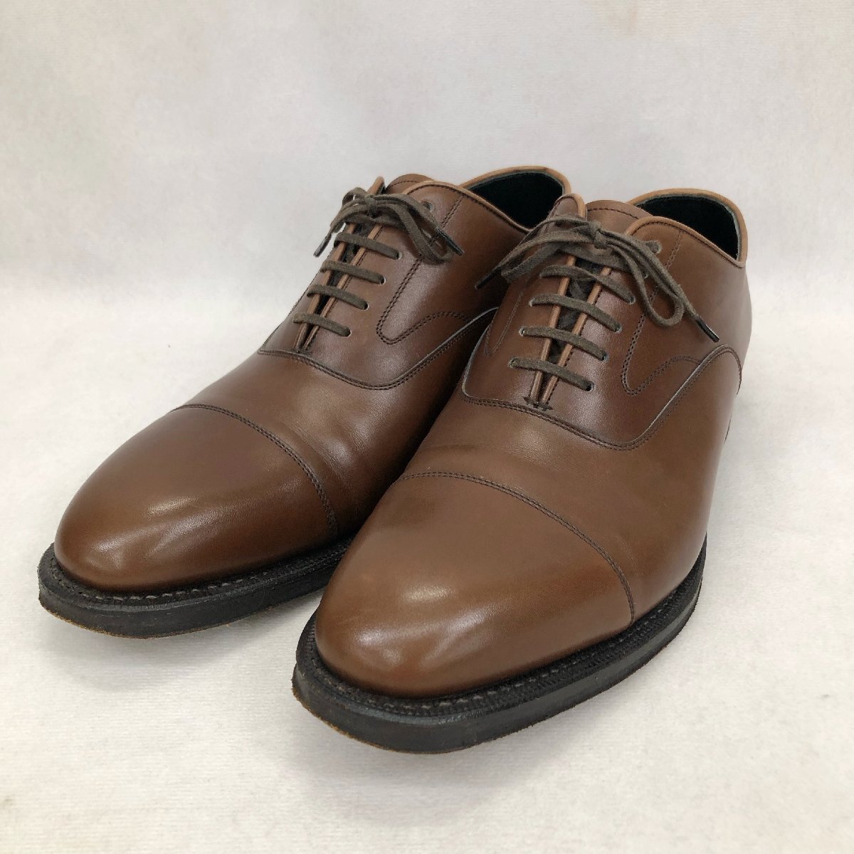 JOHNSTON＆MURPHY CROWN ARISTOCRAFT ジョンストン&マーフィー プレーントゥ ダービー レザー ビジネス シューズ メンズ 革靴 US8 26cm