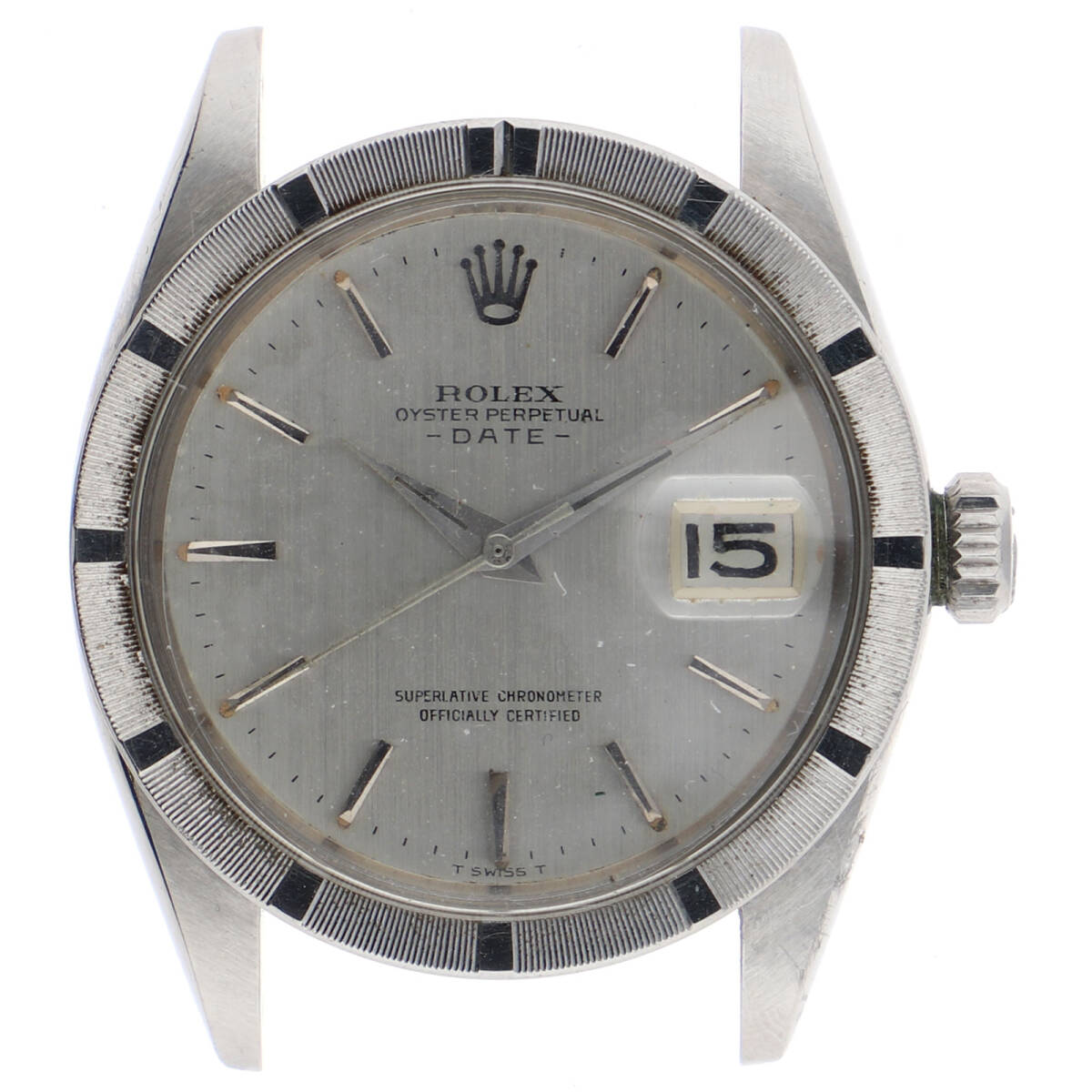 ROLEX ロレックス 1501 オイスターパーペチュアルデイト シルバーダイヤル SS 自動巻き ユニセックス【144312】