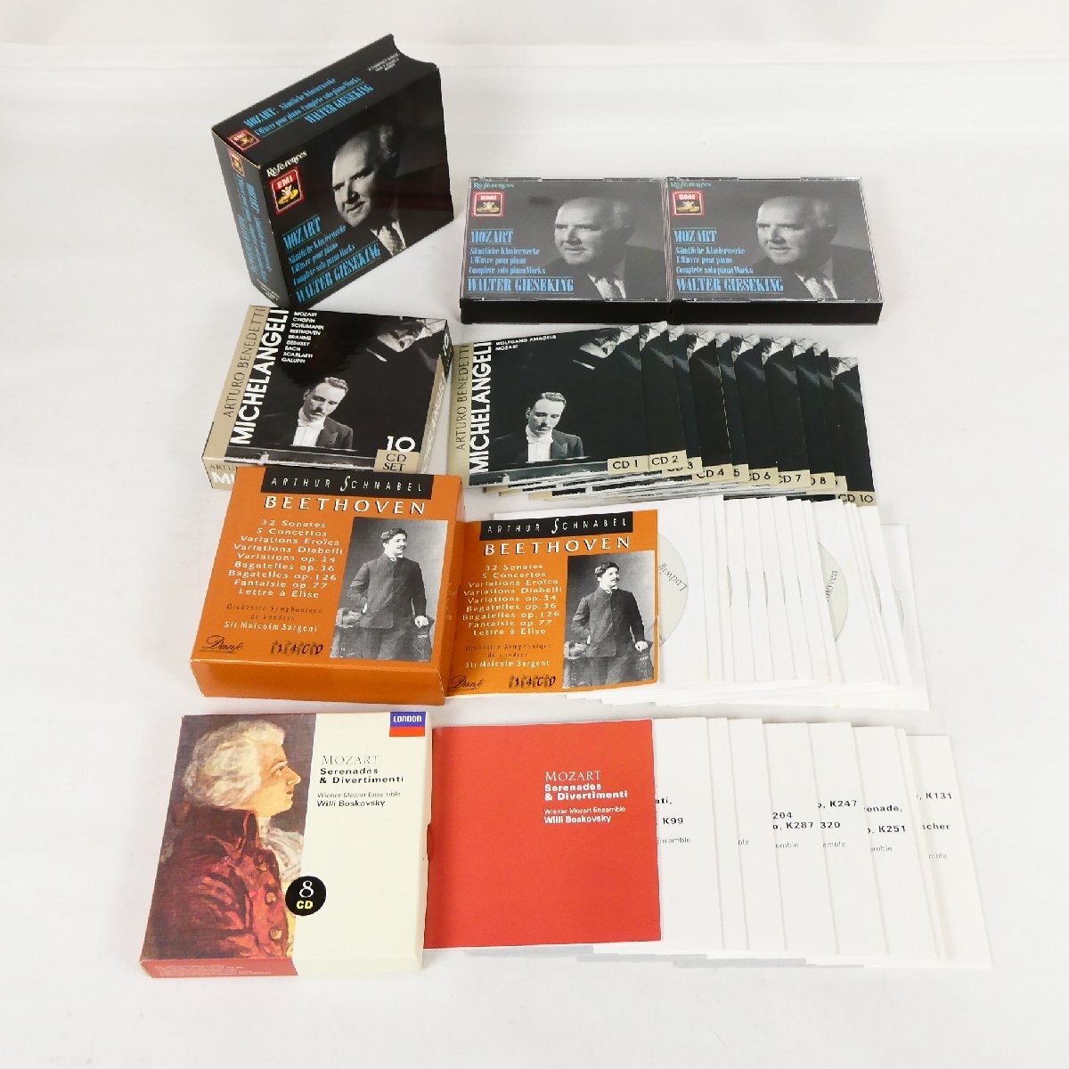 クラシック CD BOX 4セット アルトゥール・シュナーベル 14枚組・アルトゥーロ・ベネデッティ・ミケランジェリ 10枚組 他 中古■AD220s■