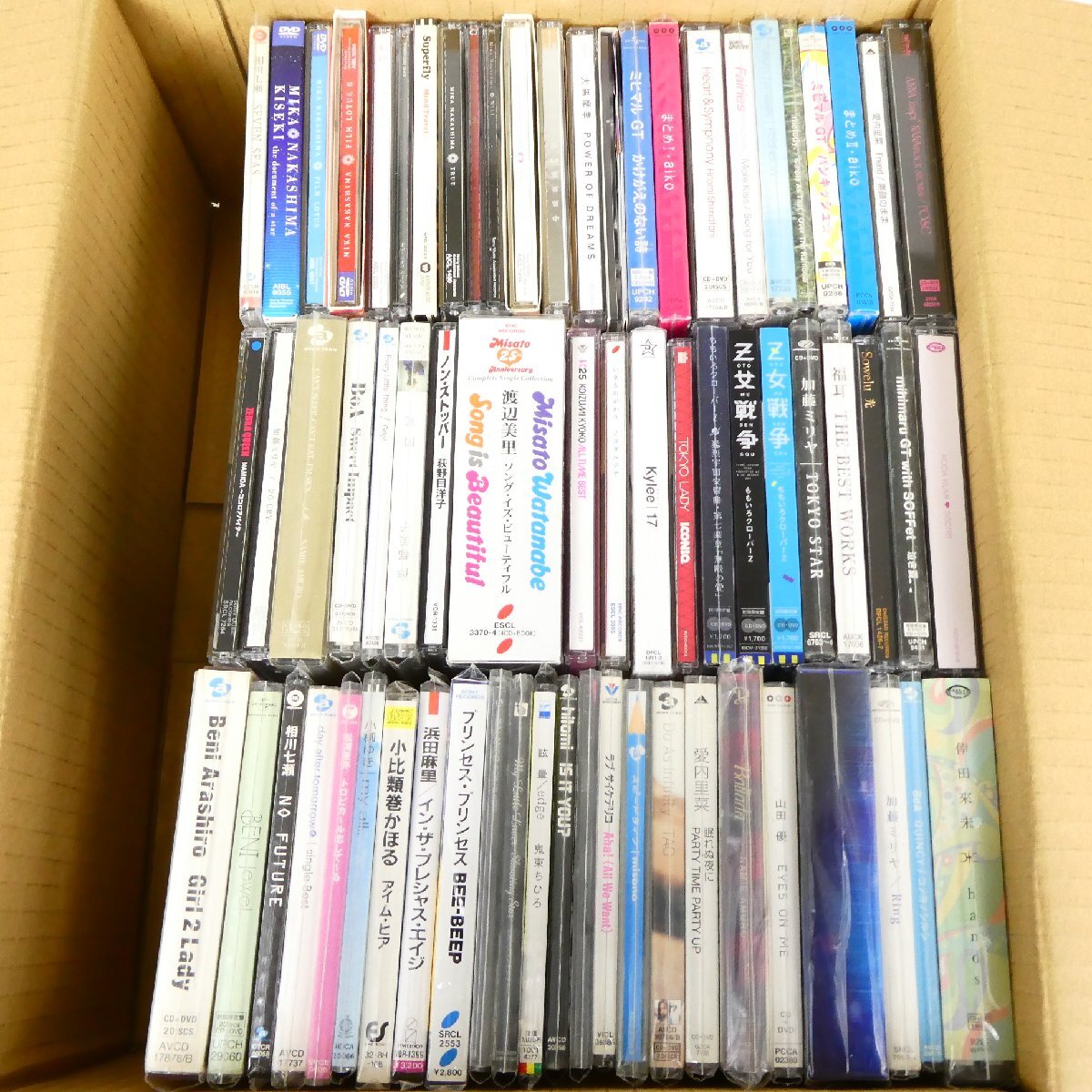 邦楽 CD 68点セット 女性アーティスト等 渡辺美里 aiko 中島美嘉 相川七瀬 荻野目洋子 加藤ミリヤ 他 大量セット 中古■AD207s■