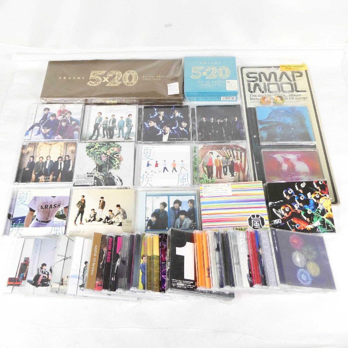 邦楽 CD 34点セット アイドル 嵐 Hay!Say!JUMP SMAP KAT-TUN 他 男性アーティスト ジャニーズ等 大量セット 中古■AD210s■