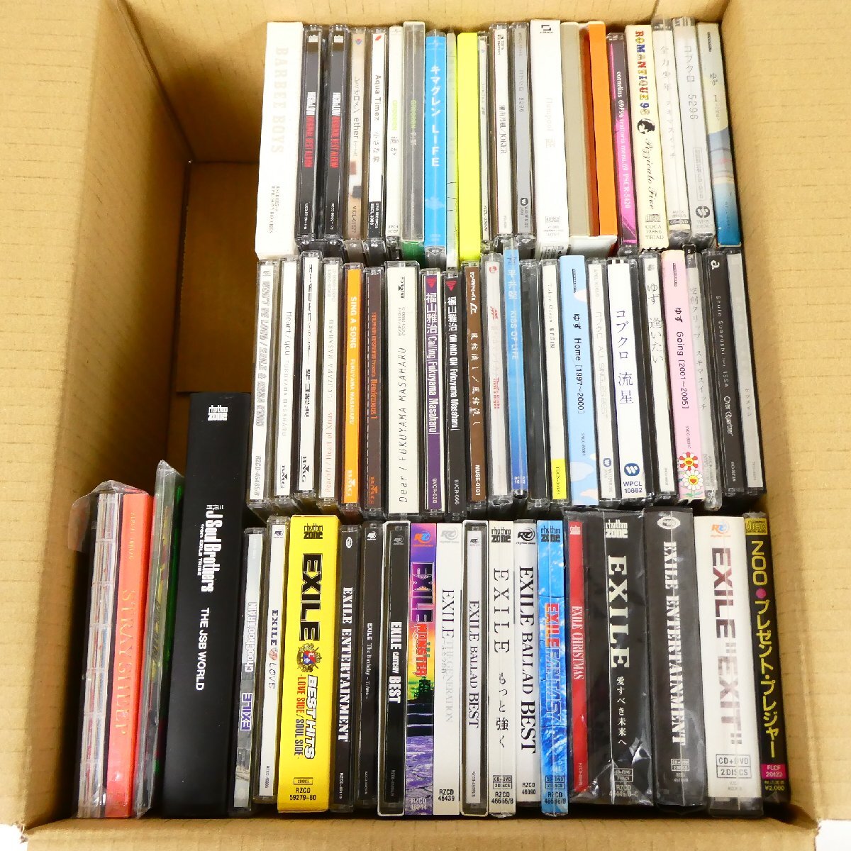 邦楽 CD 61点セット EXILE コブクロ スキマスイッチ GReeeeN 福山雅治 ゆず 米津玄師 他 大量セット 男性アーティスト 中古■AD211s■