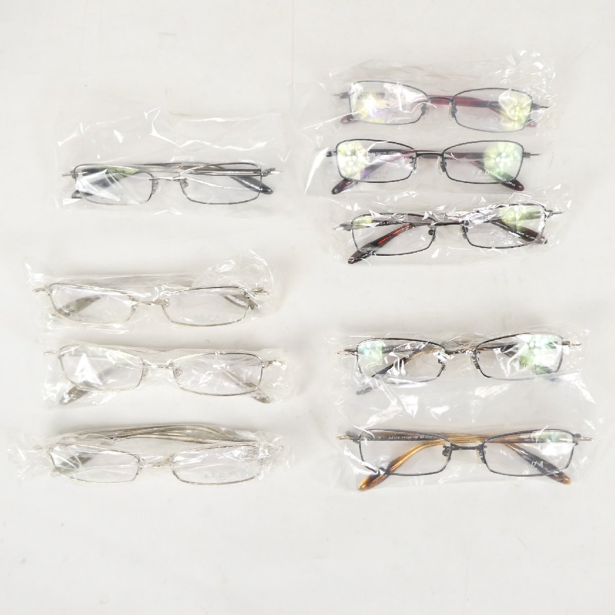 SEDA メガネ 9点セット セダ チタン メガネフレーム フルリム まとめ売り 日本製 アイウェア 眼鏡 めがね 未使用■SG325s■