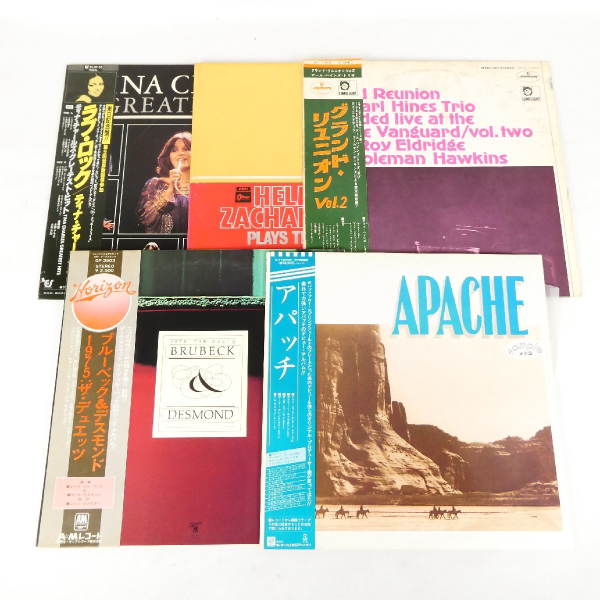 見本盤 LP レコード 5点セット 帯付き 洋楽 ブルーベック＆デスモンド アパッチ 他 非売品 プロモ盤 コレクション品■AD246s■