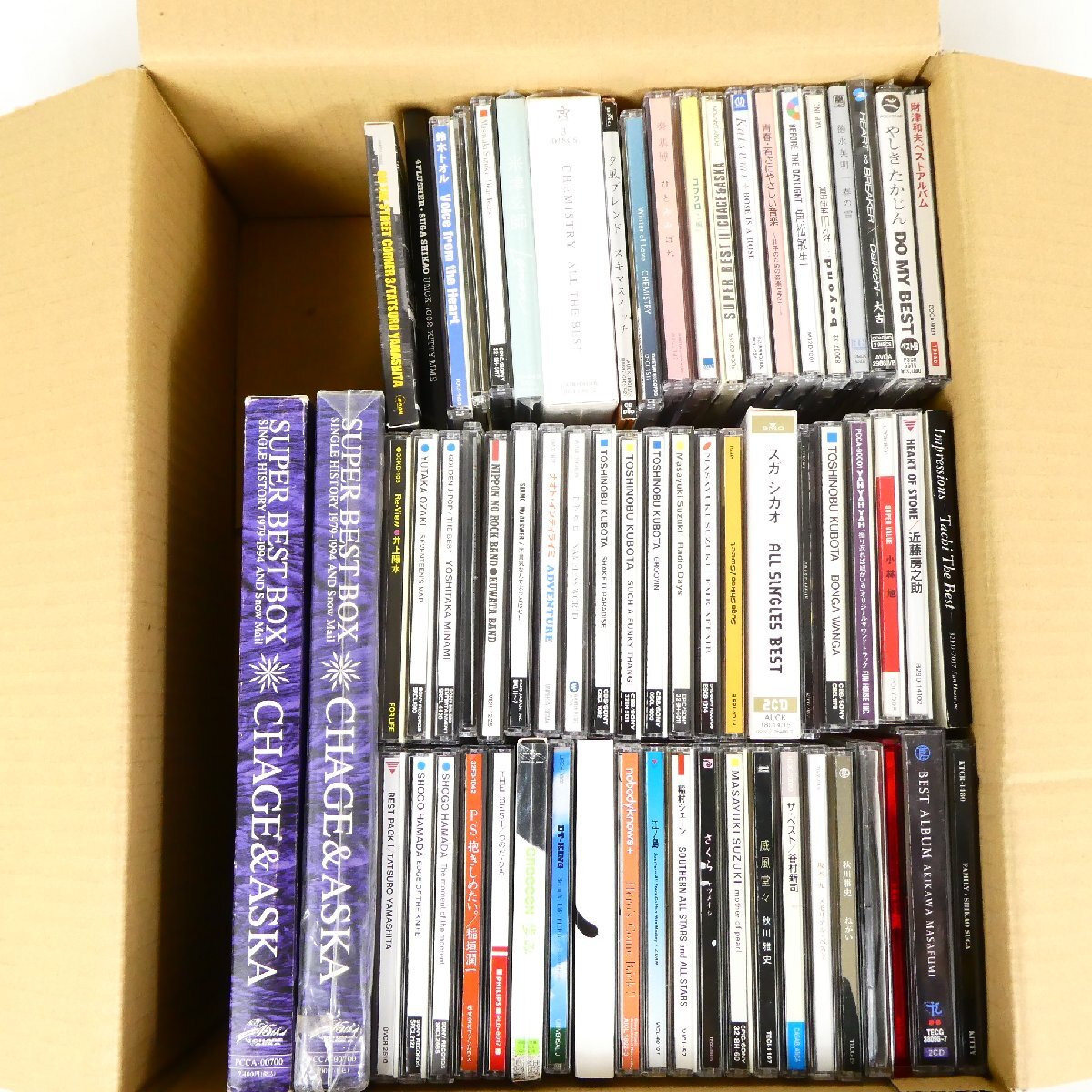 邦楽 CD 64点セット CHAGE&ASKA 浜田省吾 スガシカオ 尾崎豊 久保田利伸 他 男性アーティスト等 大量セット 中古■AD224s■